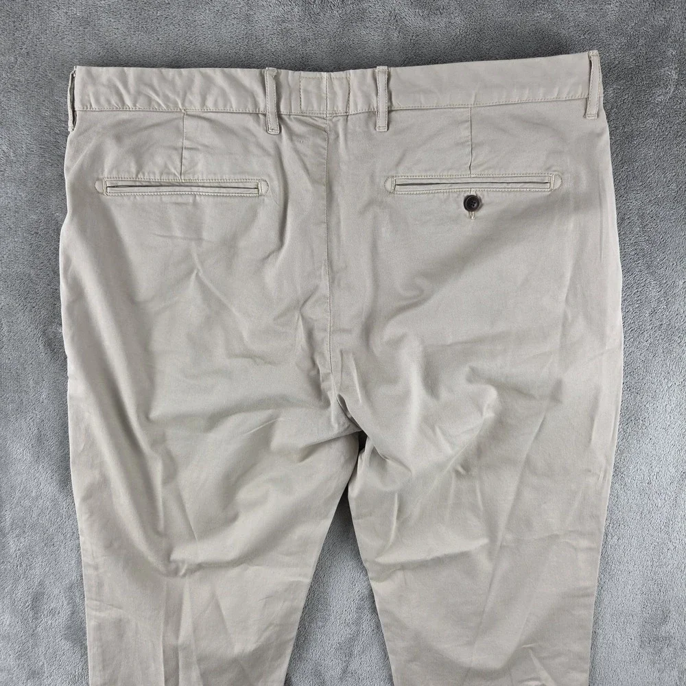 Todd Snyder Beige Cotton Blend Stretch Chino Extended tab Pant Mens 36X32